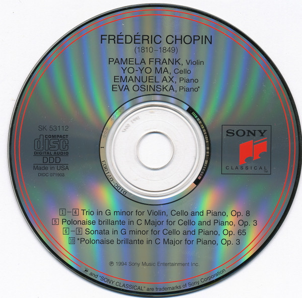 Frédéric Chopin, Emanuel Ax, Pamela Frank, Yo-Yo Ma-2