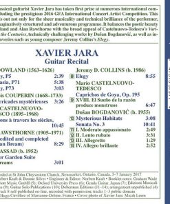 Xavier Jara, Mario Castelnuovo-Tedesco, François Couperin, John Dowland, Alan Rawsthorne, Dušan Bogdanović (2), Sérgio Assad, Jeremy D. Collins-1