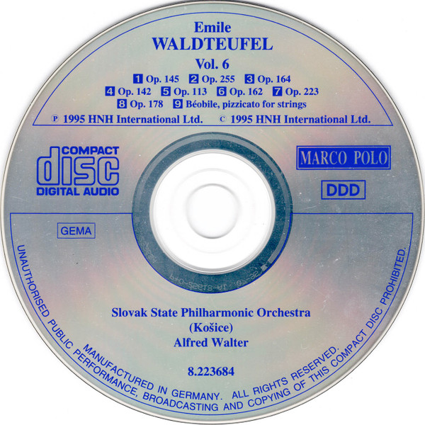 Emile Waldteufel*, Slovak State Philharmonic Orchestra (Košice)*, Alfred Walter-3