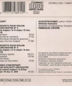 Wolfgang Amadeus Mozart - Augustin Dumay, Sinfonia Varsovia, Emmanuel Krivine-1