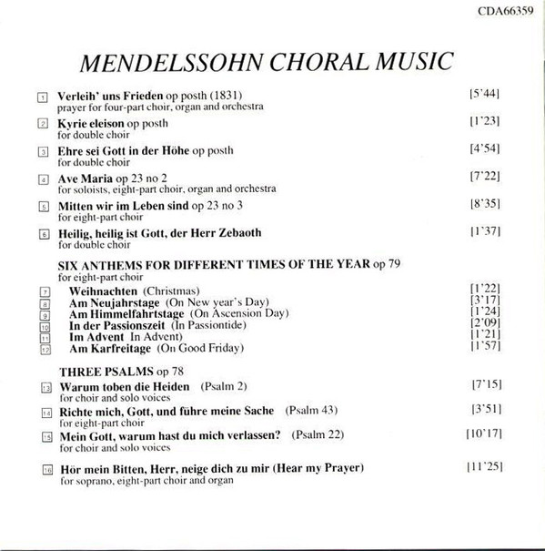 Felix Mendelssohn-Bartholdy, Corydon Singers, English Chamber Orchestra, Matthew Best (2)-1