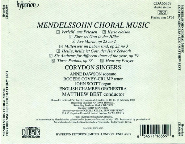 Felix Mendelssohn-Bartholdy, Corydon Singers, English Chamber Orchestra, Matthew Best (2)-2
