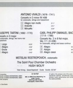 C.P.E. Bach*, Vivaldi*, Tartini*, Rostropovich*, The Saint Paul Chamber Orchestra, Hugh Wolff-2