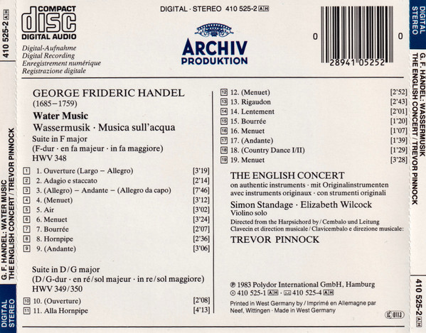 George Frideric Handel*, The English Concert · Trevor Pinnock-1