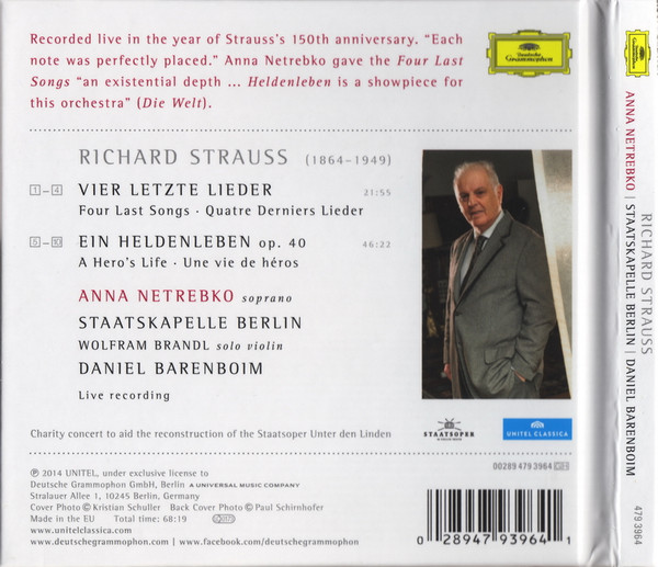 Richard Strauss, Anna Netrebko, Staatskapelle Berlin, Daniel Barenboim-1