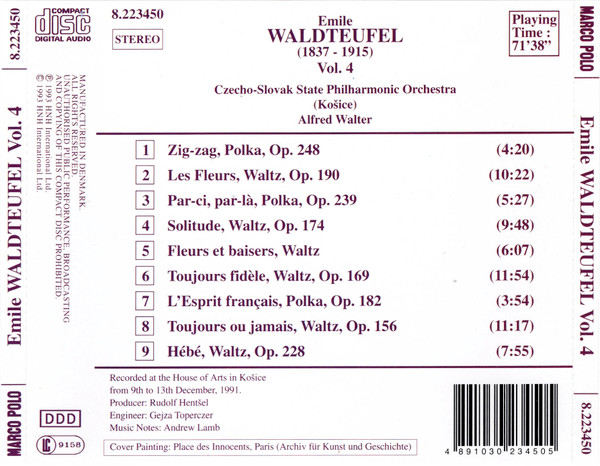 Emile Waldteufel* - Czecho-Slovak Philharmonic Orchestra (Košice)*, Alfred Walter-1