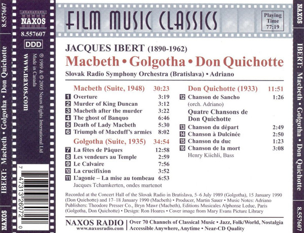 Jacques Ibert / Slovak Radio Symphony Orchestra (Bratislava)* • Adriano (3)-1