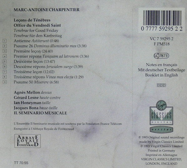 Charpentier* - Il Seminario Musicale, Agnès Mellon, Gérard Lesne, Ian Honeyman, Jacques Bona-1