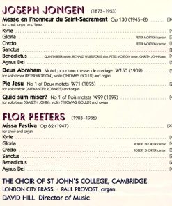 Joseph Jongen, Flor Peeters, The Choir Of St. John's College Cambridge*, London City Brass*, David Hill-2