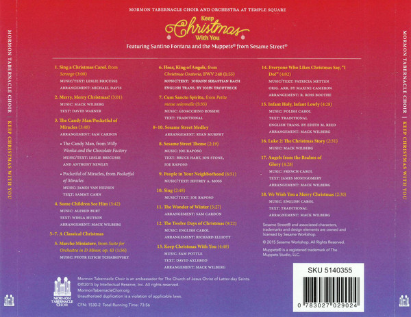 Mormon Tabernacle Choir, Orchestra At Temple Square, Santino Fontana, Sesame Street, Mack Wilberg, Ryan Murphy (9), Richard Elliott (2)-3