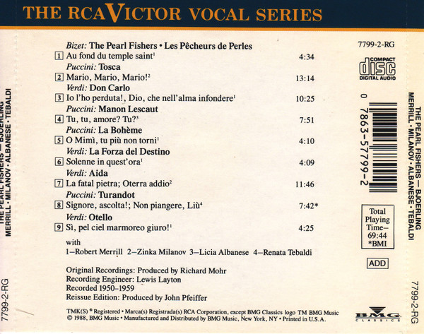 Jussi Bjoerling* with Robert Merrill, Zinka Milanov, Licia Albanese, Renata Tebaldi-2