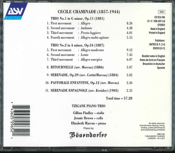 Cécile Chaminade, Tzigane Piano Trio-1
