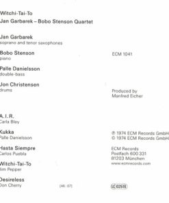 Jan Garbarek - Bobo Stenson Quartet With Palle Danielsson, Jon Christensen-1