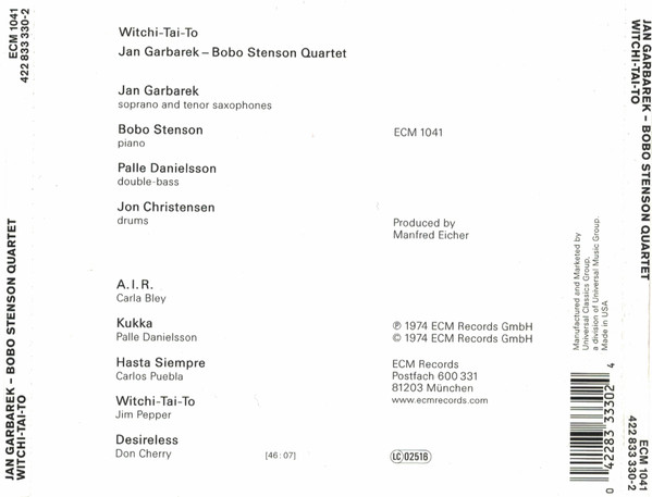 Jan Garbarek - Bobo Stenson Quartet With Palle Danielsson, Jon Christensen-1