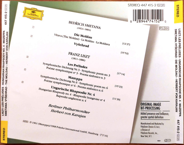 Liszt*, Smetana*, Berliner Philharmoniker, Herbert von Karajan-1