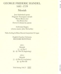 Handel* – Joan Sutherland • Huguette Tourangeau • Werner Krenn • Tom Krause • Ambrosian Singers* • English Chamber Orchestra • Richard Bonynge-1
