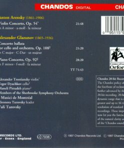Anton Stepanovich Arensky / Alexander Glazunov - Alexander Trostiansky, Yegor Dyachkov, Maneli Pirzadeh, I Musici De Montréal, Members Of The Sherbrooke Symphony Orchestra, Yuli Turovsky-2