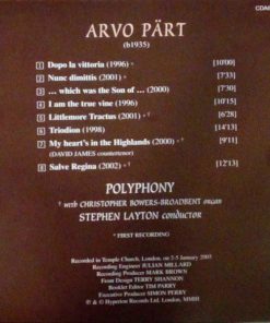 Arvo Pärt - Polyphony, Stephen Layton-1