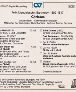 Felix Mendelssohn-Bartholdy – Kammerchor Stuttgart, Mitglieder Der Bamberger Symphoniker*, Frieder Bernius-1