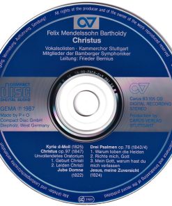 Felix Mendelssohn-Bartholdy – Kammerchor Stuttgart, Mitglieder Der Bamberger Symphoniker*, Frieder Bernius-2