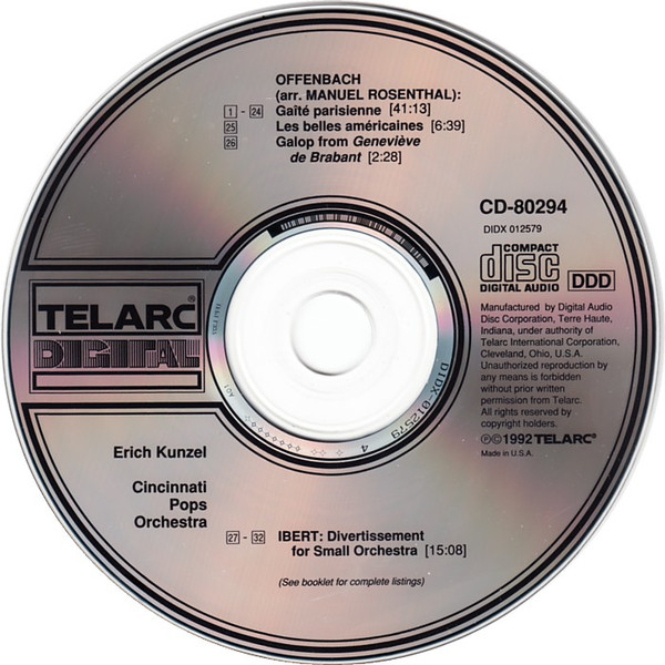 Offenbach* / Ibert*, Erich Kunzel, Cincinnati Pops Orchestra-2