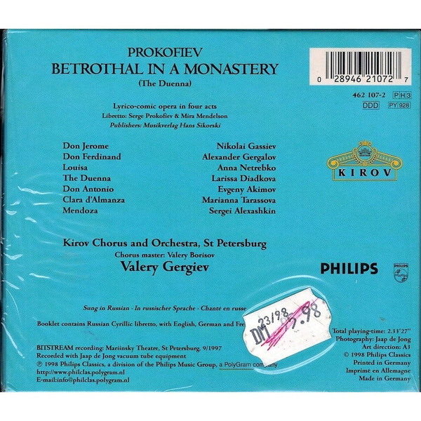 Prokofiev* - Diadkova* • Gassiev* • Aleksashkin* • Kirov Opera* & Orchestra* • Valery Gergiev-1