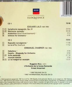 Édouard Lalo / Emmanuel Chabrier, Ruggiero Ricci, L'Orchestre De La Suisse Romande, Ernest Ansermet-1