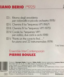 Luciano Berio - Pierre Boulez, Ensemble InterContemporain-3