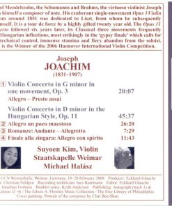 Joseph Joachim, Suyoen Kim, Staatskapelle Weimar, Michael Halász-1