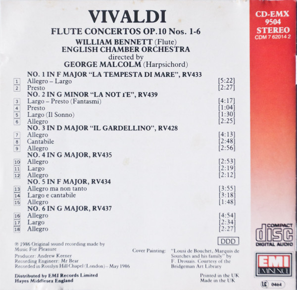 Vivaldi*, William Bennett (3), English Chamber Orchestra Directed By George Malcolm-4