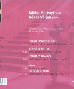 Miklós Perényi, Dénes Várjon, Bach*, Brahms*, Britten*-1