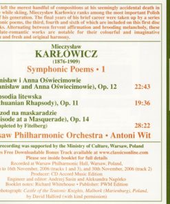 Mieczysław Karłowicz, Warsaw Philharmonic Orchestra*, Antoni Wit-1