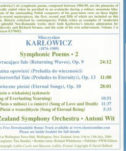 Mieczysław Karłowicz, New Zealand Symphony Orchestra, Antoni Wit-1