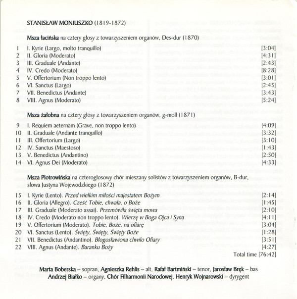 Stanisław Moniuszko - Warsaw Philharmonic Choir* / Wojnarowski*-2