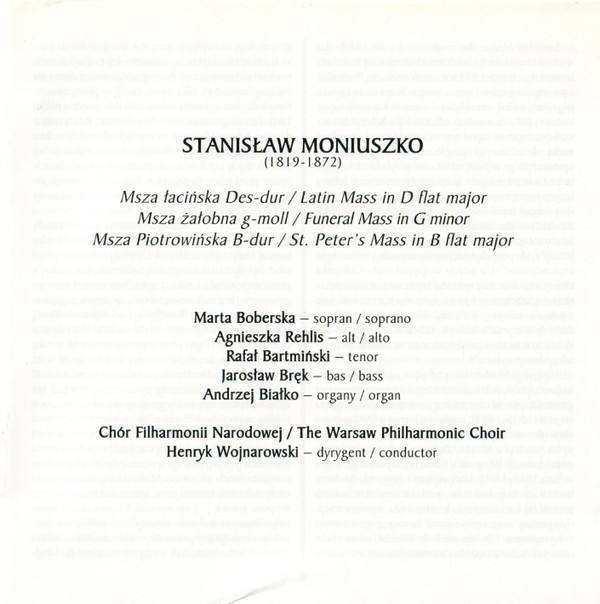 Stanisław Moniuszko - Warsaw Philharmonic Choir* / Wojnarowski*-4