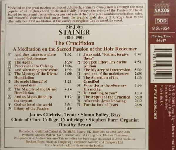 John Stainer, James Gilchrist, Simon Bailey, The Choir Of Clare College, Timothy Brown (3)-4