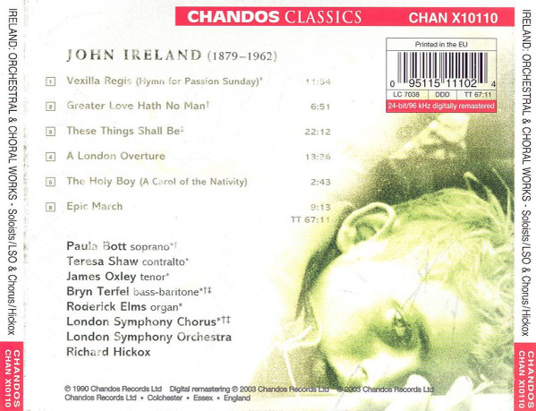 Ireland* - Bryn Terfel • Paula Bott • Teresa Shaw • James Oxley • London Symphony Chorus • London Symphony Orchestra • Richard Hickox-2