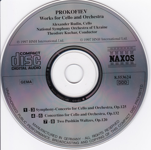 Prokofiev*, Alexander Rudin, Theodore Kuchar, National Symphony Orchestra Of Ukraine-1