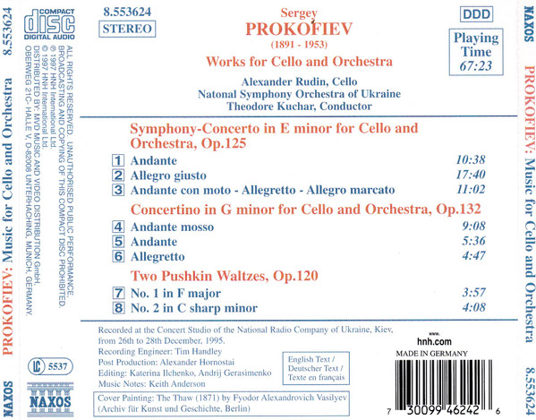 Prokofiev*, Alexander Rudin, Theodore Kuchar, National Symphony Orchestra Of Ukraine-2