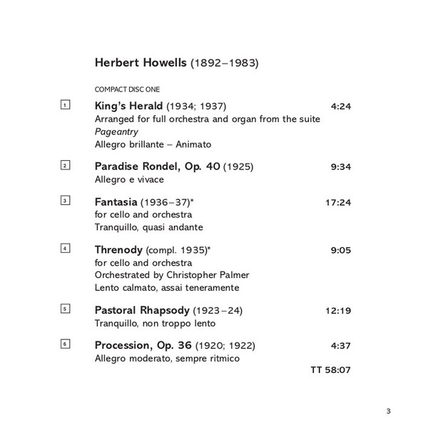 Howells* – Yvonne Kenny, Lydia Mordkovitch, Moray Welsh, London Symphony Orchestra, Richard Hickox-2