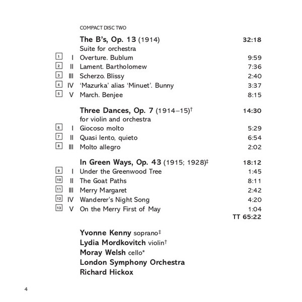 Howells* – Yvonne Kenny, Lydia Mordkovitch, Moray Welsh, London Symphony Orchestra, Richard Hickox-3