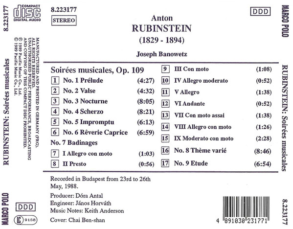 Rubinstein*, Joseph Banowetz-1