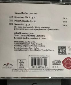 Samuel Barber - John Browning (2), Saint Louis Symphony Orchestra, Leonard Slatkin-1