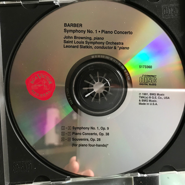 Samuel Barber - John Browning (2), Saint Louis Symphony Orchestra, Leonard Slatkin-2