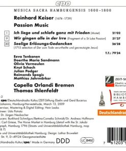 Reinhard Keiser - Tenkanen* • Sandmann* • Vermeulen* • Schoch* • Podger* • Spogis* • Jahrmärker* - Capella Orlandi Bremen / Thomas Ihlenfeldt-1