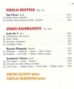 Medtner*, Rachmaninov* - Dmitri Alexeev, Nikolai Demidenko-2