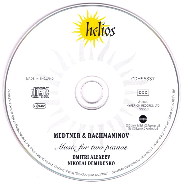 Medtner*, Rachmaninov* - Dmitri Alexeev, Nikolai Demidenko-3