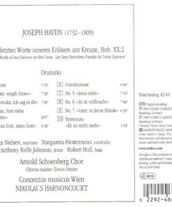 Haydn* - Nielsen*, Hintermeier*, Rolfe Johnson*, Holl*, Arnold Schoenberg Chor, Concentus Musicus Wien, Harnoncourt*-1