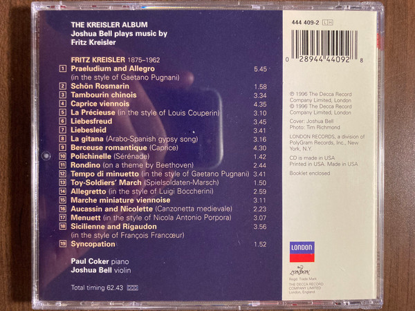 Fritz Kreisler, Joshua Bell, Paul Coker-1