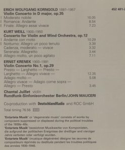 Korngold*, Weill*, Krenek* - Chantal Juillet, Rundfunk-Sinfonieorchester Berlin, John Mauceri-1